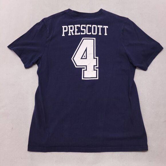 Dallas Cowboys #4 Prescott Casual Graphic T-Shirt Adult Mens Size S Blue - Picture 11 of 11